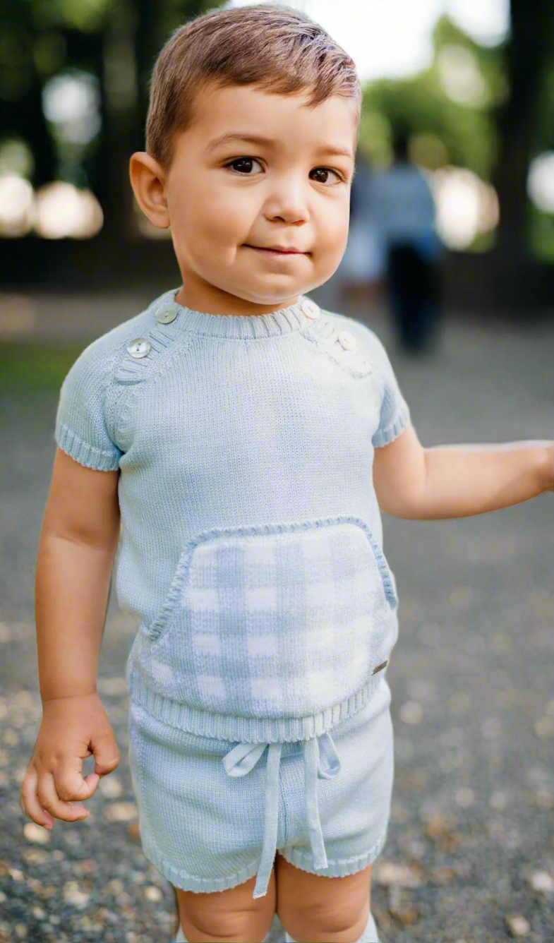 Boys Two Piece Check Set